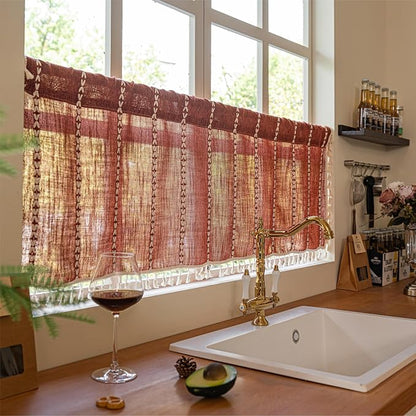 Sutuo Home Boho Short Curtains Valance - Image 2