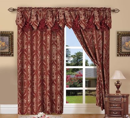 Elegant Comfort Penelopie Jacquard Look Curtain Panel Set, 54 by 84-Inch - Image 2