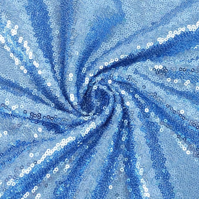 Eternal Beauty Baby Blue 3mm Sequin Backdrop 10x10 Ft - Image 7