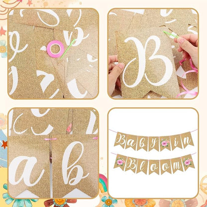 Baby in Bloom Banner Floral Baby Shower Banner Flower Bady Shower Party - Image 3