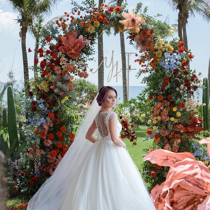 8FT Arch Backdrop Stand White Metal Wedding Arch Backdrop Stand | Metal - Image 3