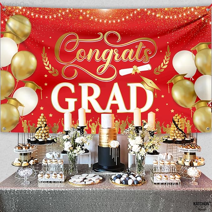 KatchOn Congrats Grad Banner 72x44 Inch | Congrats Grad Backdrop - Image 9