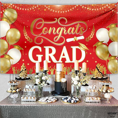 KatchOn Congrats Grad Banner 72x44 Inch | Congrats Grad Backdrop - Image 9