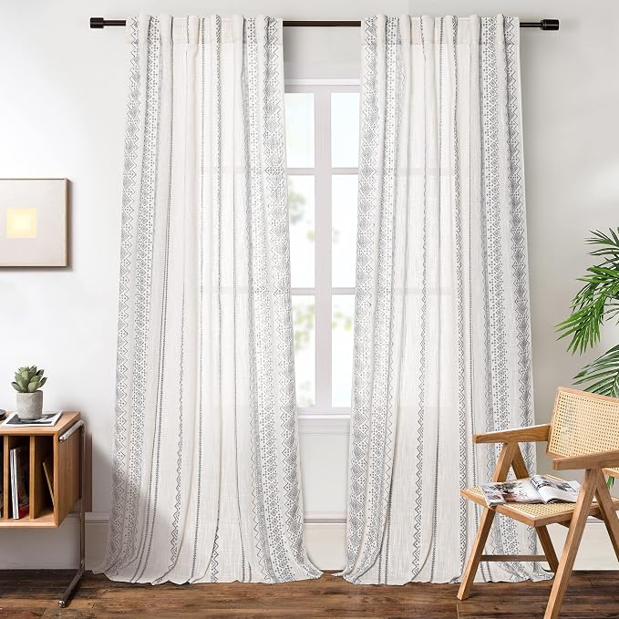 Boho Curtains 84 Inches Long Curtains - Image 2