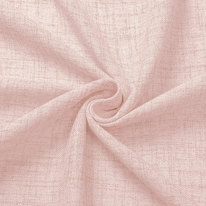 Tollpiz Linen Curtains Bedroom Rod Pocket Semi Sheer Curtain Burlap Light - Image 9