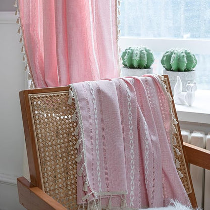 Sutuo Home Boho Curtain for Bedroom Living Room Nursery Kitchen, Light - Image 4