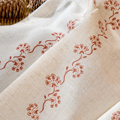 Cathy Linen Floral Curtains 63 inch Length - Image 3