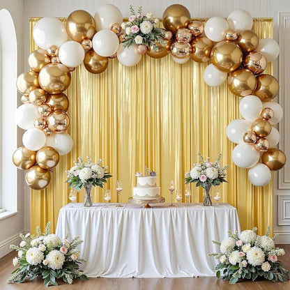 gogoparti 20x14FT Gold Sequin Backdrop Curtain - Image 3