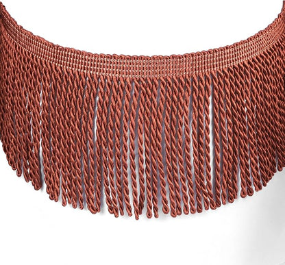 5 Yard Curtain Bullion Fringe Trim-Rayon Tassel Embellishments | 4 Inch Wide - Image 2
