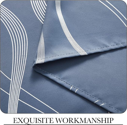 NICETOWN Stone Blue Blackout Curtains 90" Length 2 Panels Set - Image 6