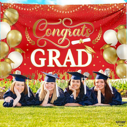 KatchOn Congrats Grad Banner 72x44 Inch | Congrats Grad Backdrop - Image 4