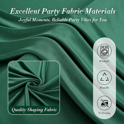 10 ft x 8 ft Wrinkle Free Hunter Green Backdrop Curtain - Image 6
