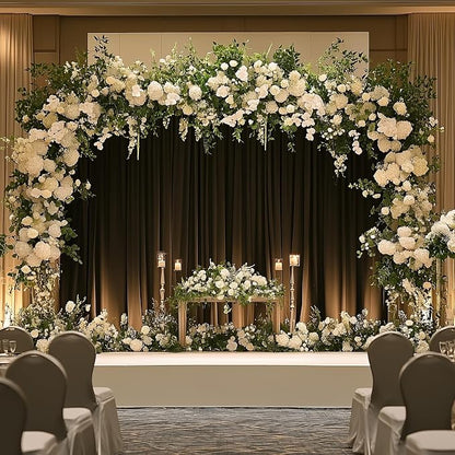 Black Backdrop Curtain for Parties Backdrop Drapes, 6 Panel 5x10FT - Image 5