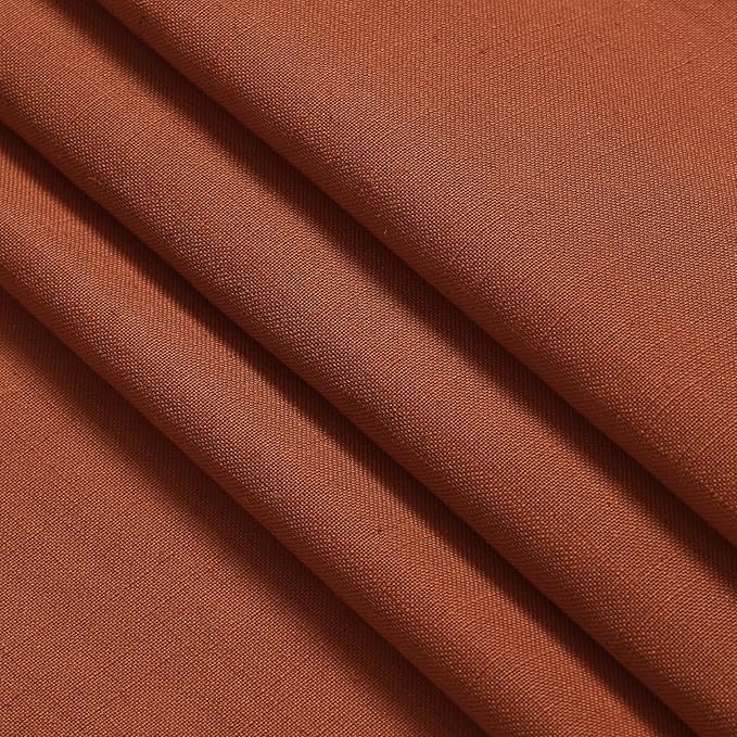 Rust Linen Curtains 94 inches Long 2 Panel Back Tab Rod Pocket Rustic Farmhouse - Image 2