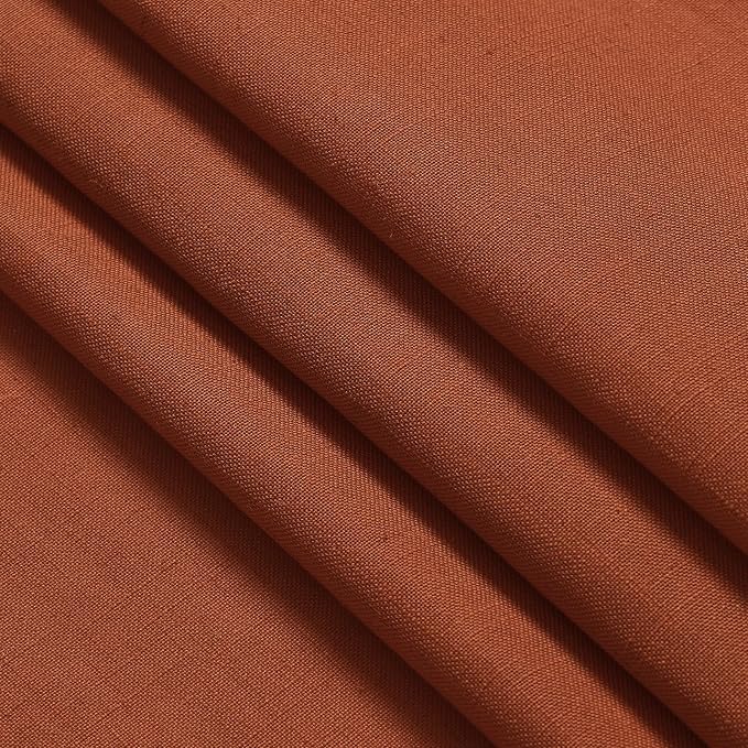 2 Panels Terracotta Linen Curtains 108 inches Long - Image 5