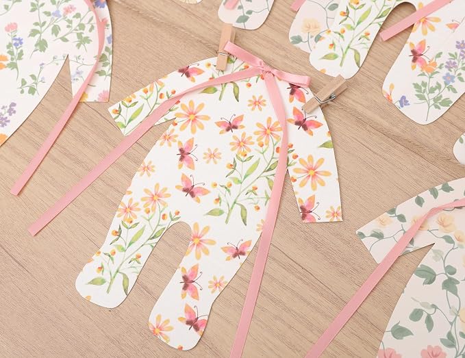 7pcs Neutral Baby Shower Bunting - Image 7