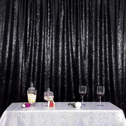Juya Delight Black Sequin Backdrop, 20FTx10FT NO See-Through Photobooth - Image 6