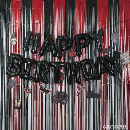 Happy Birthdays Banner Black - Image 4