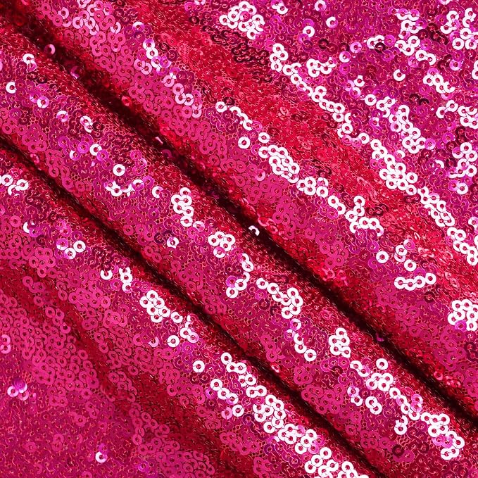 Eternal Beauty Hot Pink 3mm Sequin Backdrop 20x10 Ft - Image 4