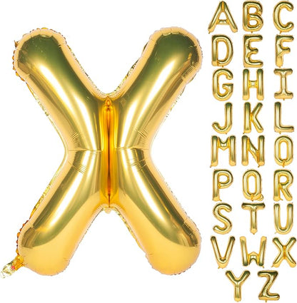Letter Balloons 40 Inch Giant Jumbo Helium Foil Mylar Gold X | by Exquisitehighqualitypartydecorationstomeetyoureveryneed%EF%BC%81