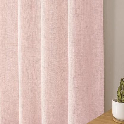 Tollpiz Short Linen Tier Curtains Rod Pocket Semi Sheer Half Kitchen Curtain - Image 8