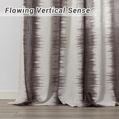 MYSKY HOME Bedroom Curtains Linen Textured Semi Sheer Curtains 63 Inch Length - Image 7