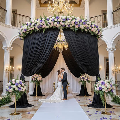 20ft x 15ft Black Backdrop Curtains - Image 4