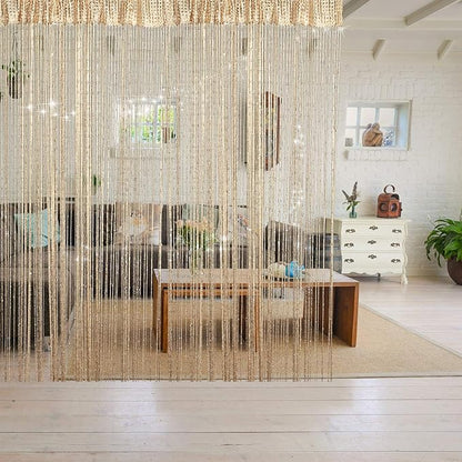 WILLBOND 4 Pcs String Curtains Glitter Fringe Curtains - Image 5