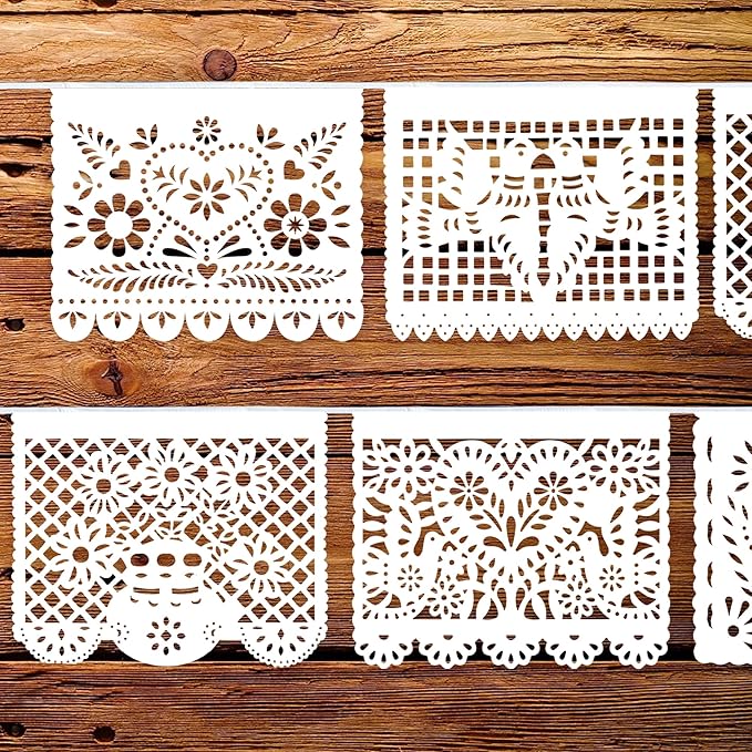 White Papel Picado Banner - Image 5