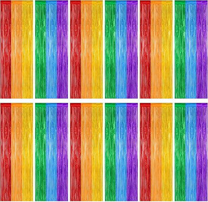 ZATAYE 12 Pack Rainbow Kindergarten Foil Curtain Streamer Decorations | Rainbow by ZATAYE