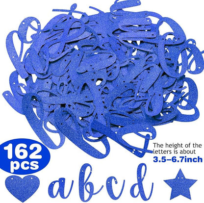 TaoBary 167 Pcs DIY Banner Kit Happy Birthday Glitter Banner Customizable - Image 5
