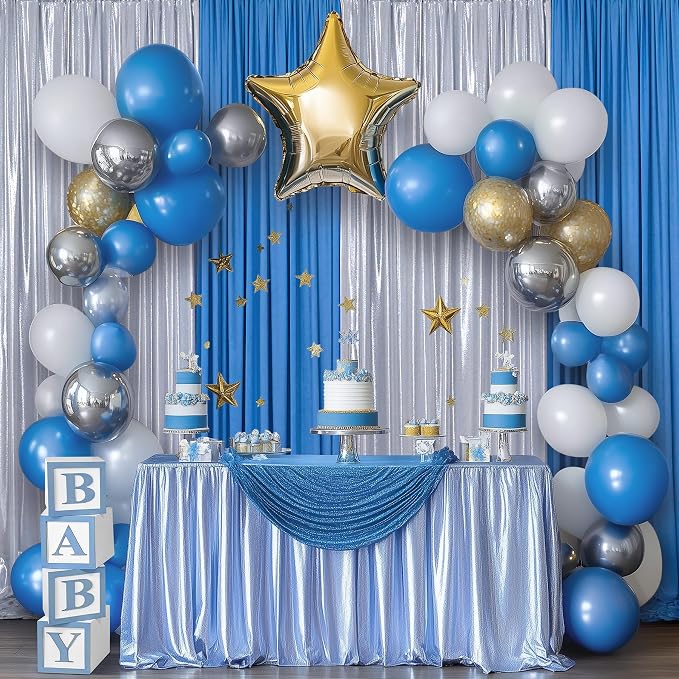 Outpain Thick 40 ft x 10 ft Silver Sequin Backdrop Curtain - Image 6