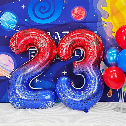 40 In Red And Blue Birthday Theme Large Number 5 Balloon | Giant Large Helium - Image 5