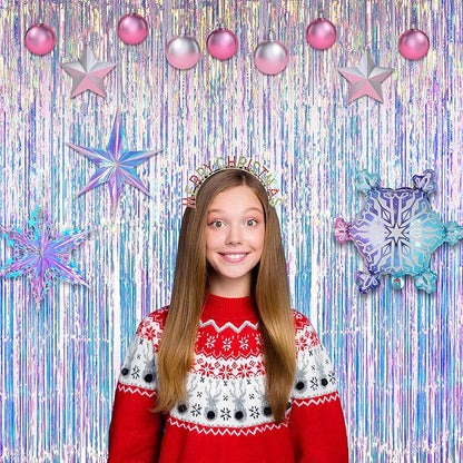 Iridescent Party Streamers Backdrop - Image 3