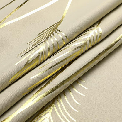 Window Curtains 96 Inch Extra Long Blackout Curtains Palm Tree and Wheat - Image 8