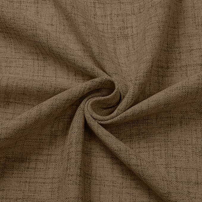 Tollpiz Linen Tier Curtains Rod Pocket Semi Sheer Short Kitchen Curtain Half - Image 9