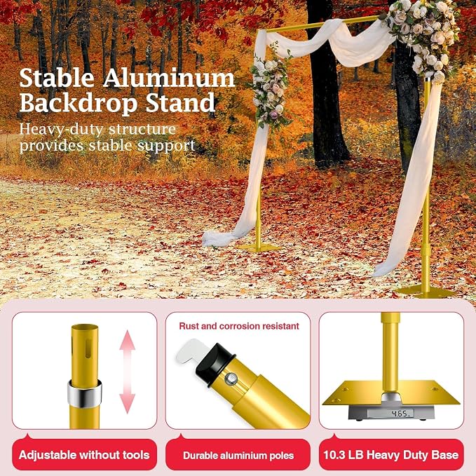 EMART 10x10ft Heavy Duty Backdrop Stand Frame - Image 5