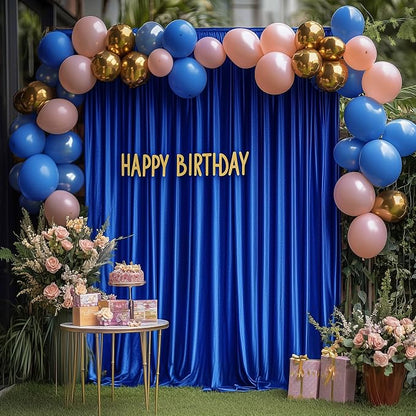 Royal Blue Backdrop Curtain for Parties Backdrop Drapes 10x8FT | Wrinkle Free - Image 4