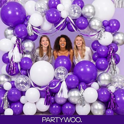 PartyWoo Dark Purple Balloons 140pcs Royal Purple Color 18 12 10 5 Inch | 18 12 - Image 6