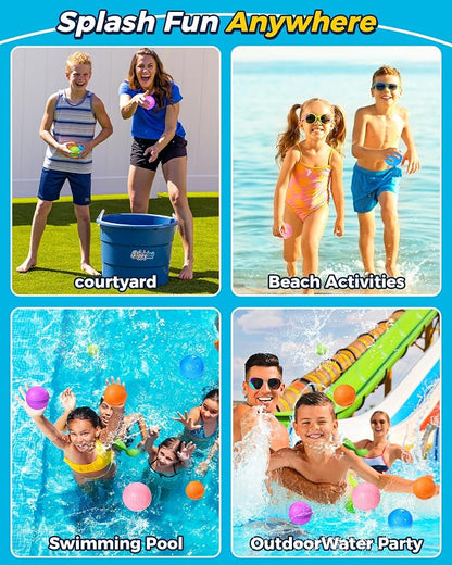 Tlitlimom 16Pcs Reusable Water Bomb Balloons, Pool Beach Toys - Image 4