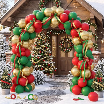 30 Pcs 18in Red Green Gold Latex Balloons - Image 6