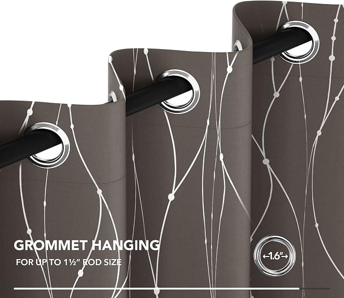 Deconovo Living Room Curtains 108 Inch Long, Thermal Insulated, Room Darkening - Image 7