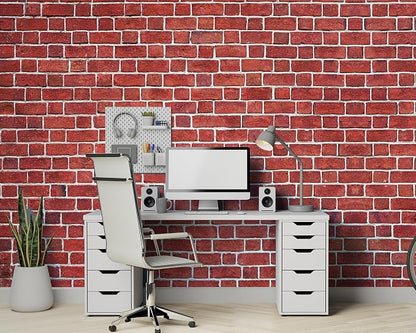 VitalCozy 10 x 8 ft Red Brick Wall Backdrop Fabric Brick Photo Background | - Image 6