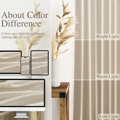 Birch Beige Linen 144 Inch Curtains - Image 3