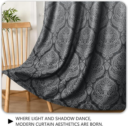 DWCN Black Blackout Curtains for Bedroom 84 Inch Long - Image 8
