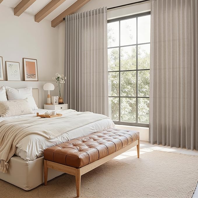 Ecru Linen Curtains 84 Inches Long - Image 7