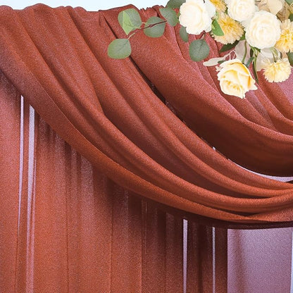 Wedding Arch Draping Fabric Backdrop Drapes 4 Panels, Terracotta | 28.7"x20FT - Image 4