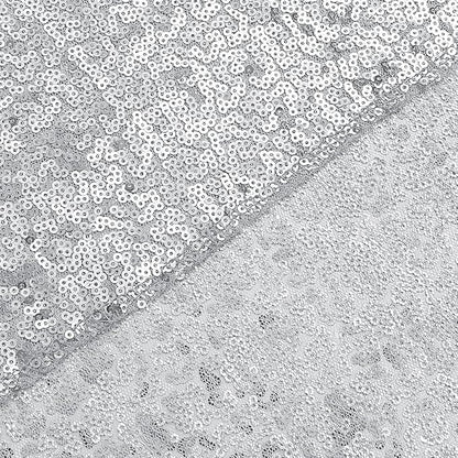 Sugargirl Silver Sequin Backdrop Curtain 8FTx8FT Glitter Silver Background - Image 4