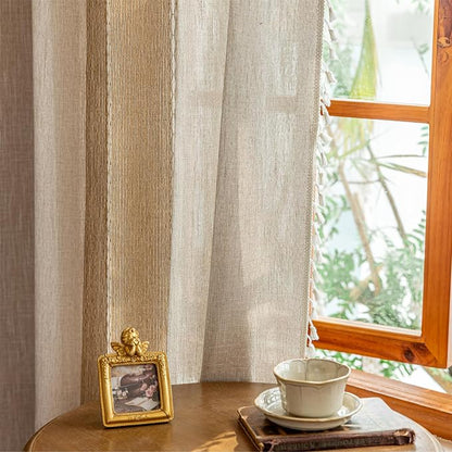 Sutuo Home Boho Curtains for Bedroom Dining Room, Farmhouse Vintage Chic Light - Image 9