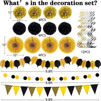 35PCS Party Decorations Paper Fan Hanging Set - Image 4